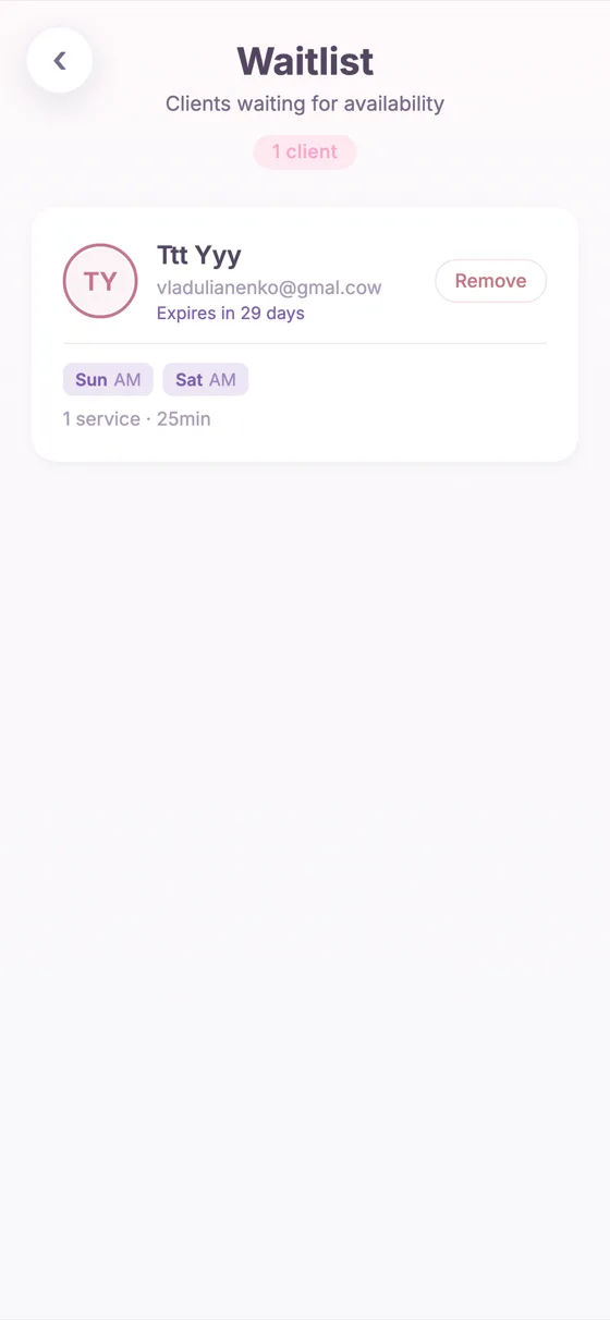 Admin waitlist management